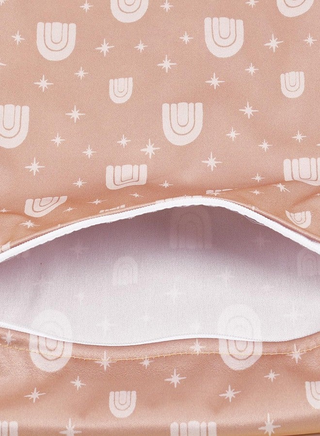 هابي فلوت مجموعة حقائب HappyFlute المقاومة للماء، قطعتان - حقيبة مبللة بنقشة الصبار والحيوانات، مناسبة للمناشف، وحقائب الحفاضات، وحقائب السباحة، وحقائب الشاطئ، وحقائب الصالة الرياضية، وحقائب الملابس المبللة/الجافة، وحقائب ملابس السباحة المبللة، مقاس 10.2 × 14.4 بوصة (زرافة). - Image 4